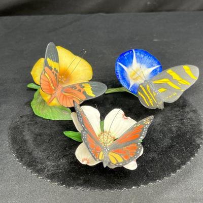 3 Franklin Mint 1985 Butterflies of the World