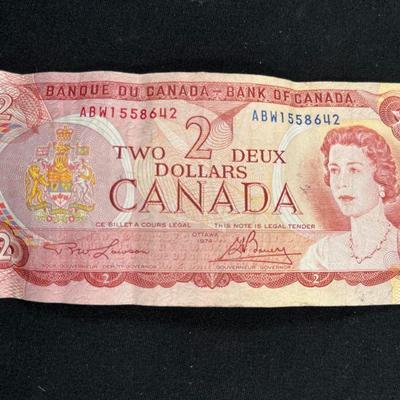 1974 Canadian $2 Bill