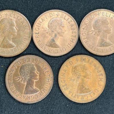 5 Elizabeth- United Kingdom Pennies