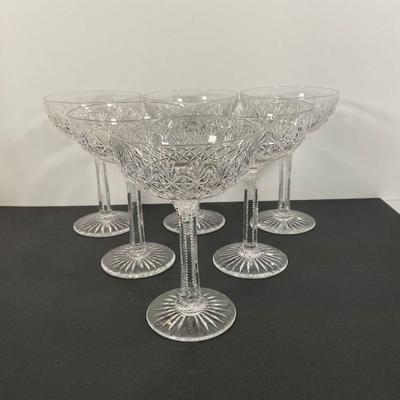 Cut Glass Tudor Crystal Champagne Glasses