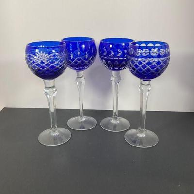 Blue cut to Clear Wine Glasses