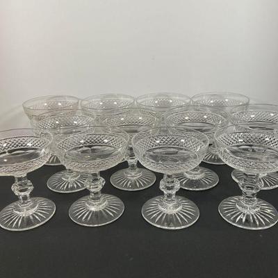Cut Glass Crystal Champagne Glasses