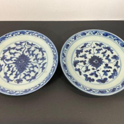 2 late 19th early 20th Qinlong Plates