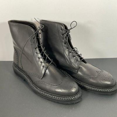 Mens ETRO Black Leather Wingtip boots - Sz Eur 43