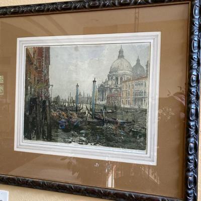 Luigi Kasimir signed etching