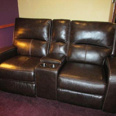 Power leather theater chairs