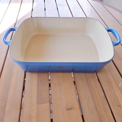 Large Le Creuset Roasting Pan in Blue