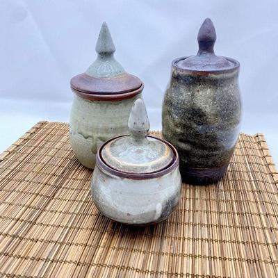 Hand Crafted Ceramic Studio Art Pottery Serving Set- 