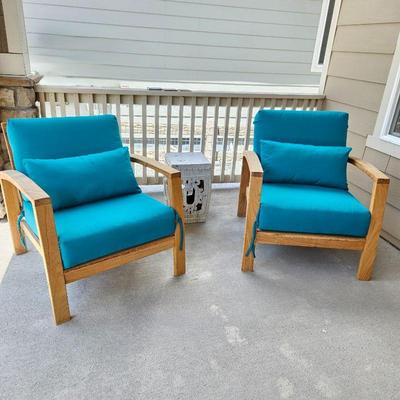 Solid wood patio chairs