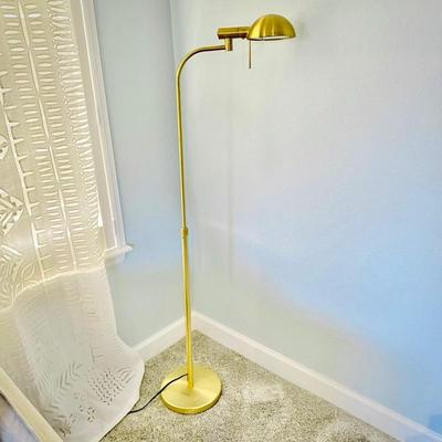  Brass Tone Reading Floor Lamp- Freestanding Task Light w/ Led Lighting- Adjustable Height