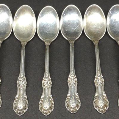 Set of 6 Sterling Silver Demitasse Spoons
