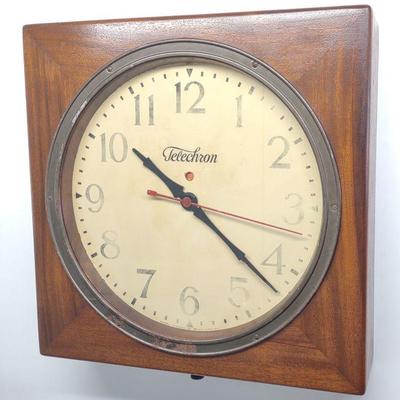 Vintage Warren Telechron Electric Clock (Works)