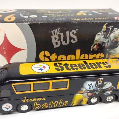 Jerome Bettis Autographed Diecast Steelers Bus