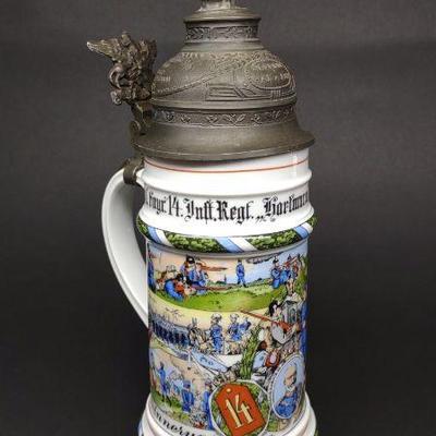AK Kaiser Regimental Reservist Beer Stein