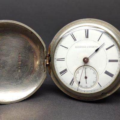 1880 Hampden Hunter Case Pocket Watch (Works)