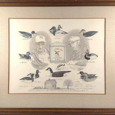 Lem Ward & P. Shertz Remarque Signed Decoy Art