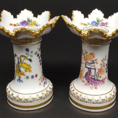 Pair of Meissen Candlestick