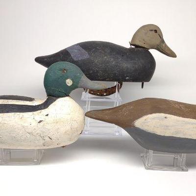 3 Early Factory Made Duck Decoys