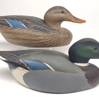 Dan Brown Mallard Hen & Drake Duck Decoys