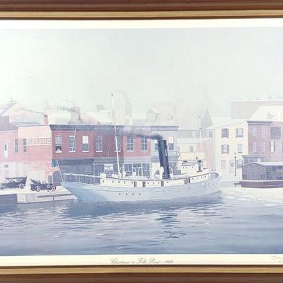 Brian Hope Signed Christmas in Fells Point Print