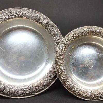 2 Kirk Sterling Silver Repousse Bowls