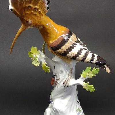 Meissen Hoopoe Bird Porcelain Figure