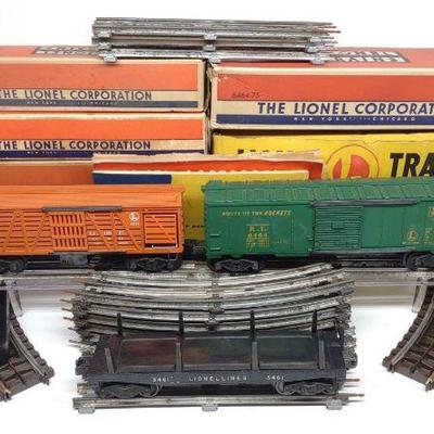 Lionel Postwar Train Cars, Super Switches & Track