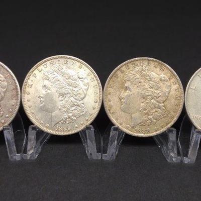 4 US Morgan & Peace Dollars