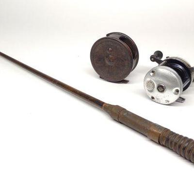 Vintage Fishing Reels & Horrocks Short Rod