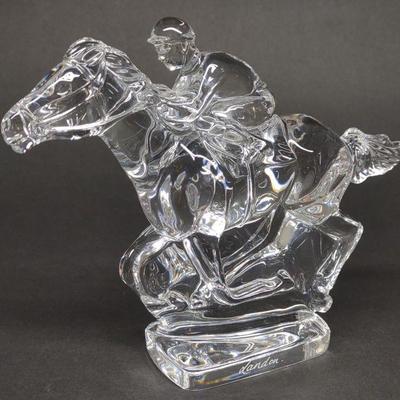 Waterford Crystal Race Horse & Jockey Figure