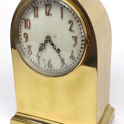 Seth Thomas Brass Gothic Mantle Clock (Read Info)