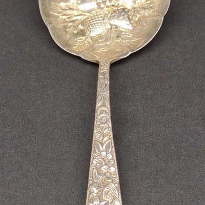 S Kirk & Son Sterling Silver Repousse Berry Spoon