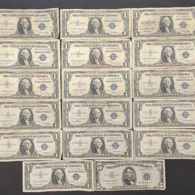 1935, 1957 & 1953 US Silver Certificate Notes