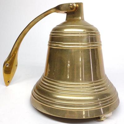 8" Brass Ship Bell w/ Rope Handle