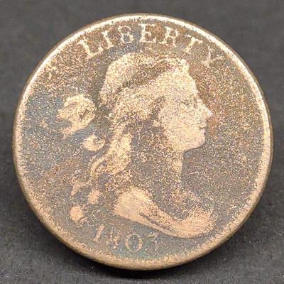 1803 Large Cent Draped Bust 1/100 Coin