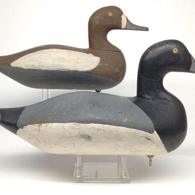 Pr of Robert McGaw Bluebill Drake & Hen Decoys