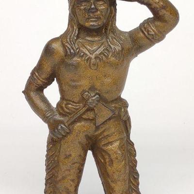 Native American Chief Cast Iron Still Bank