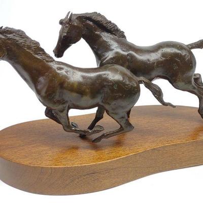 Gary Herbert Bronze Sculpture of 2 Horses