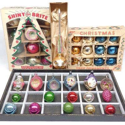 Shiny Brite & Vintage Glass Christmas Ornaments