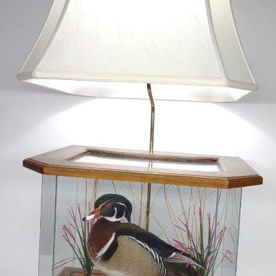 Wood Duck Taxidermy Mounted Lamp