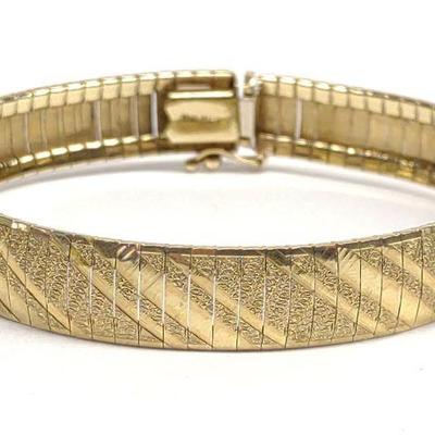 10K Gold H.W. Burdick Co 10mm Bracelet
