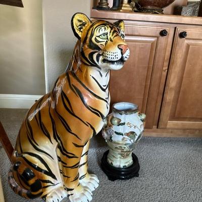 Large ceramic tiger