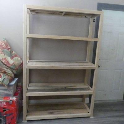 Solid Wood 5-Shelf Heavy Duty Shelving Unit - 48" x 18" x 72"