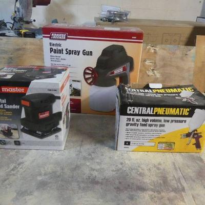 2 Power Sprayers and Orbital Hand Sander
