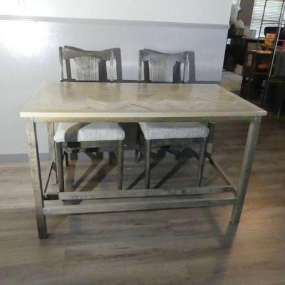 Solid Wood Table and 2 Chairs