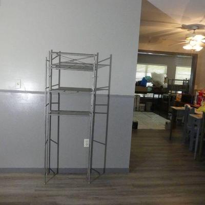 Brushed Silver-Tone Small Baker's Rack