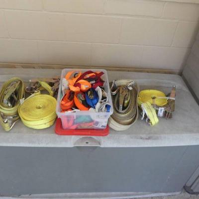 Large Lot of Ratchet Straps