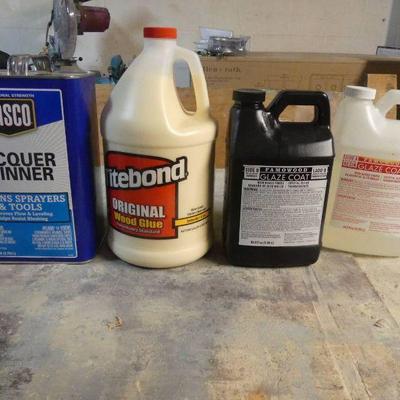 Lacquer Thinner, Glaze Coats and Wood Glue