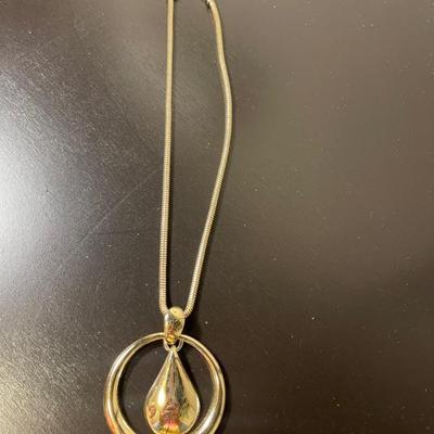 Chico's Short Gold Tone Shine Pendant