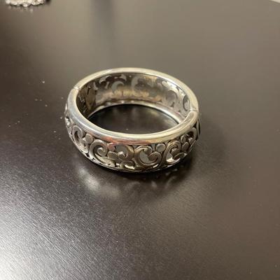Brighton Contempo Hinged Silver Bracelet